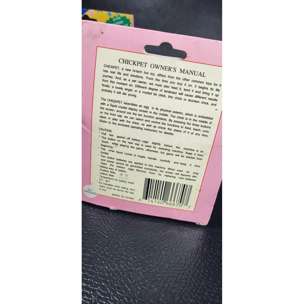 RARE NIP BBK 1997 CHICKPET Virtual Hand Held Pet Toy Tamagotchi Style - AS IS!
